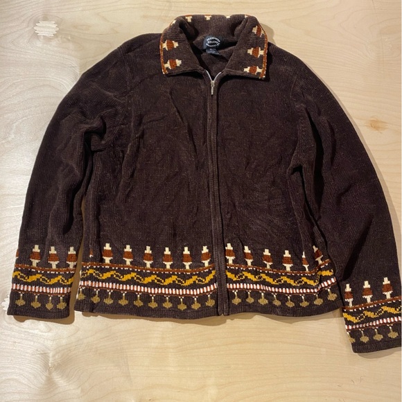 Designers Studio Originals Zip Up Sweater XL (FP) - Picture 1 of 15